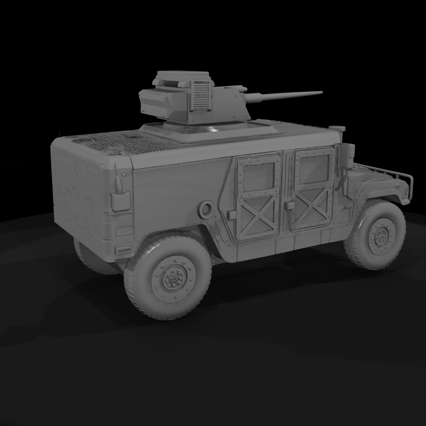Armed Humvee HMMWV HO 1:87 for Dioramas