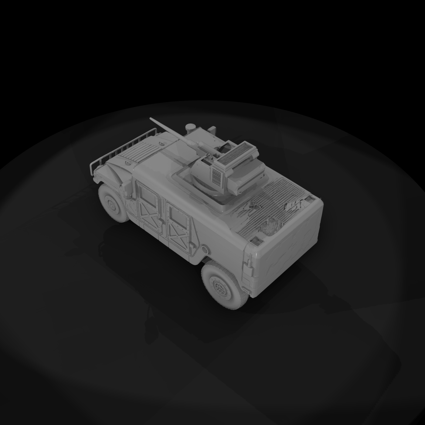 Armed Humvee HMMWV HO 1:87 for Dioramas