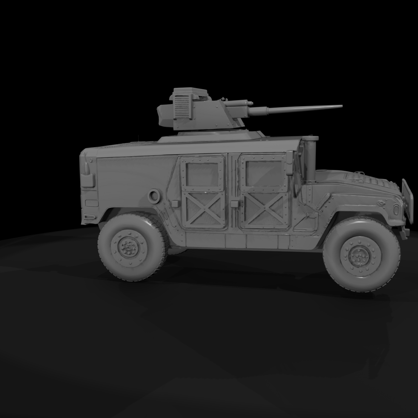 Armed Humvee HMMWV HO 1:87 for Dioramas