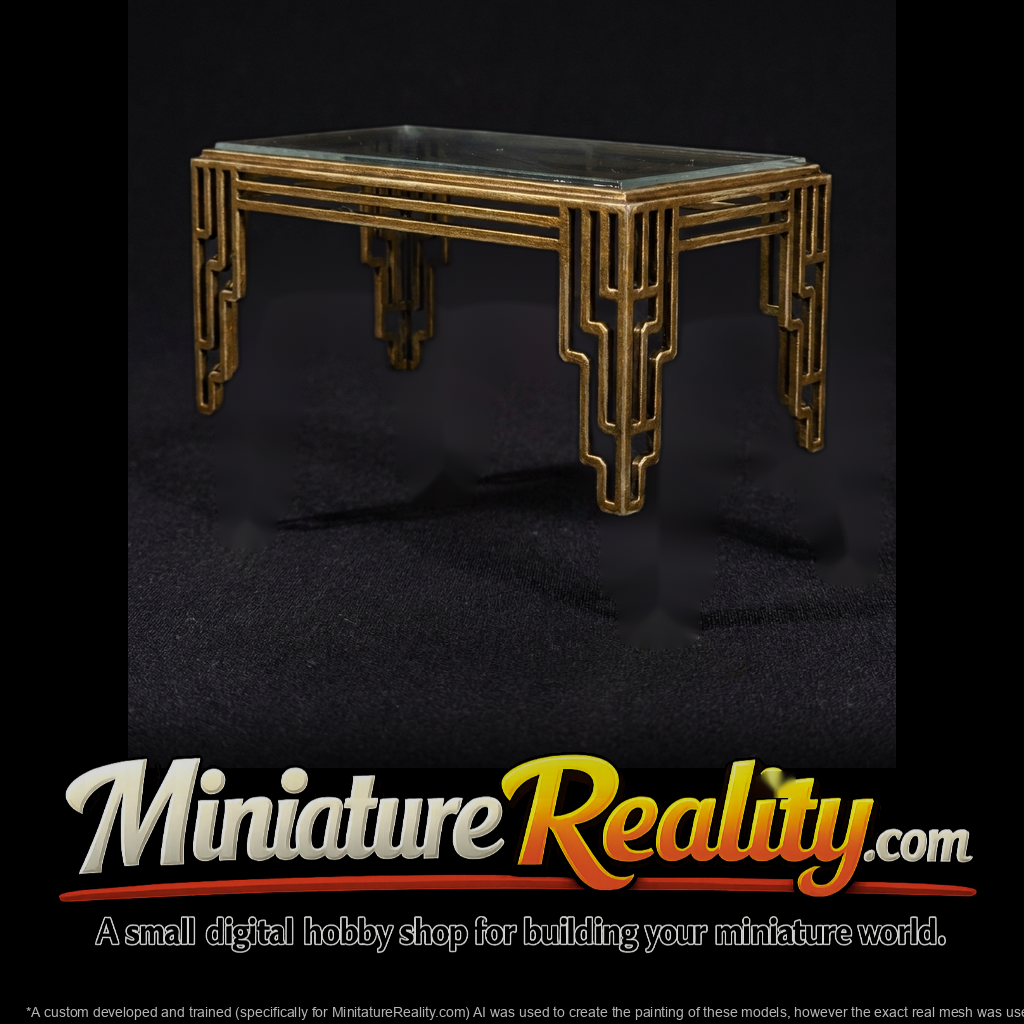 Art Deco Geometric Console Table Prop