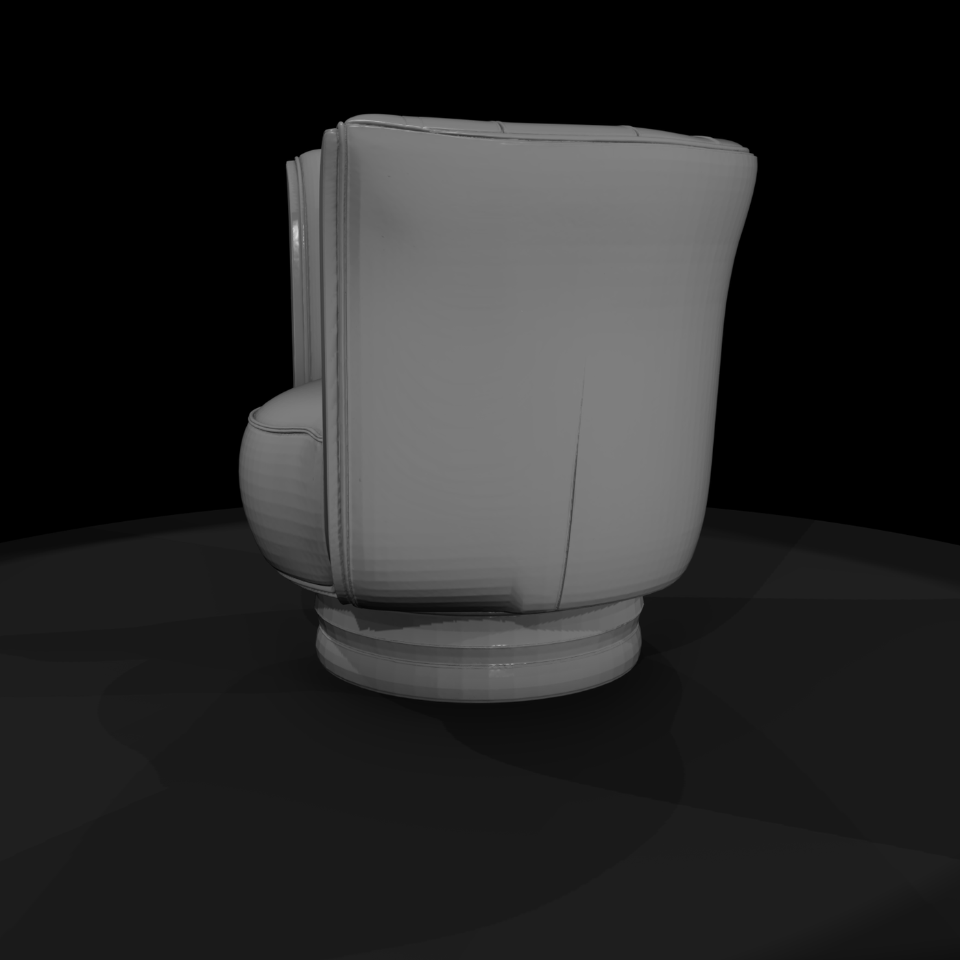 Art Deco Swivel Barrel Accent Chair for Dioramas - HO