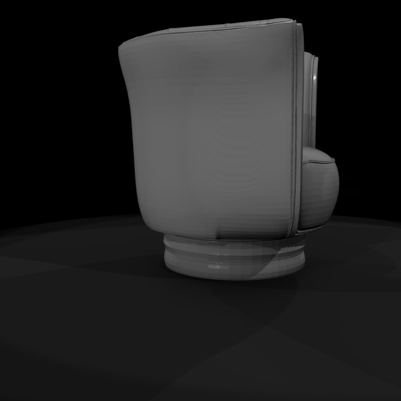 Art Deco Swivel Barrel Accent Chair for Dioramas - HO