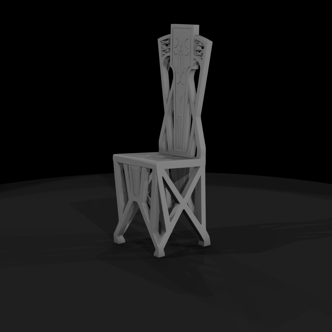 Art Nouveau Accent Chair — Ornate Miniature for Dior