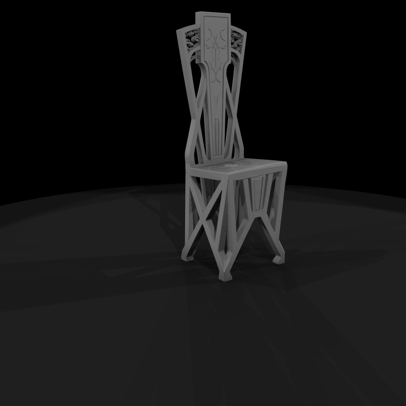 Art Nouveau Accent Chair — Ornate Miniature for Dior