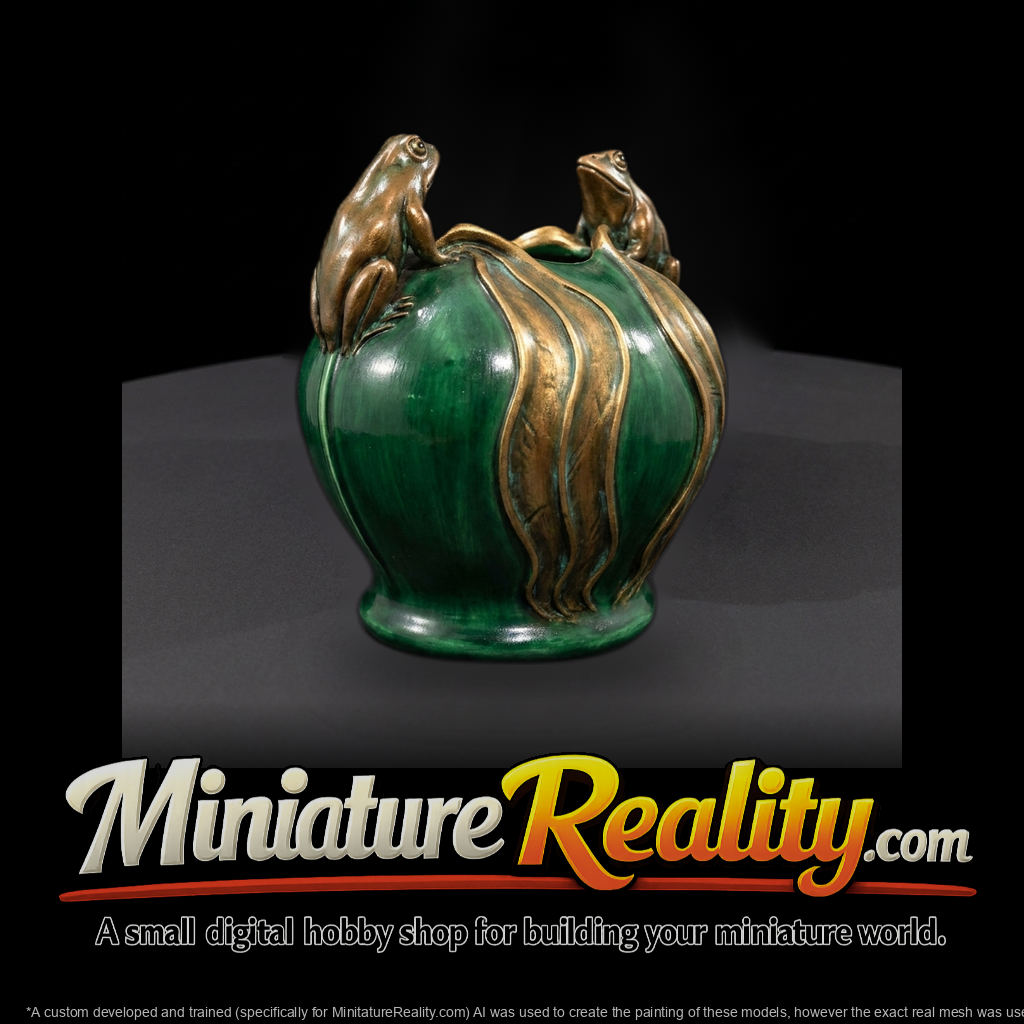 Art Nouveau Frog Vase