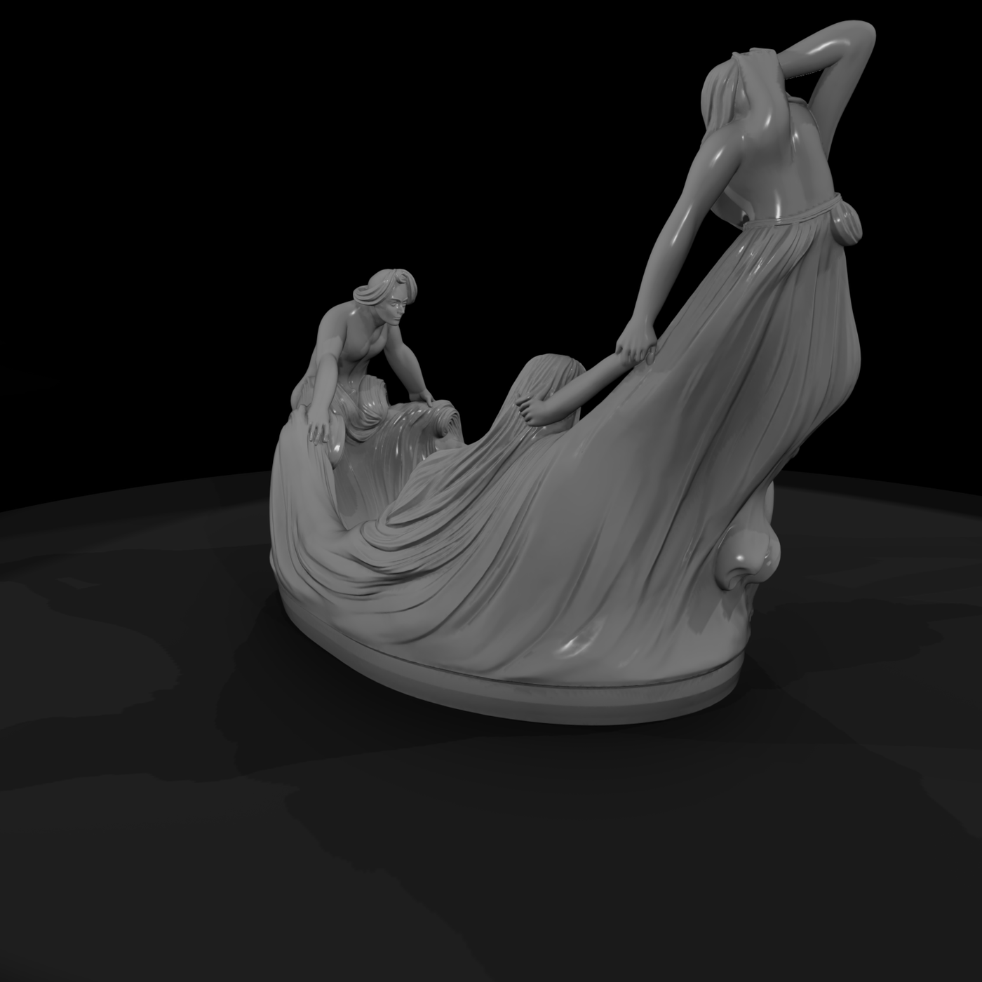 Art Nouveau Mermaid Decorative Tray for Dioramas