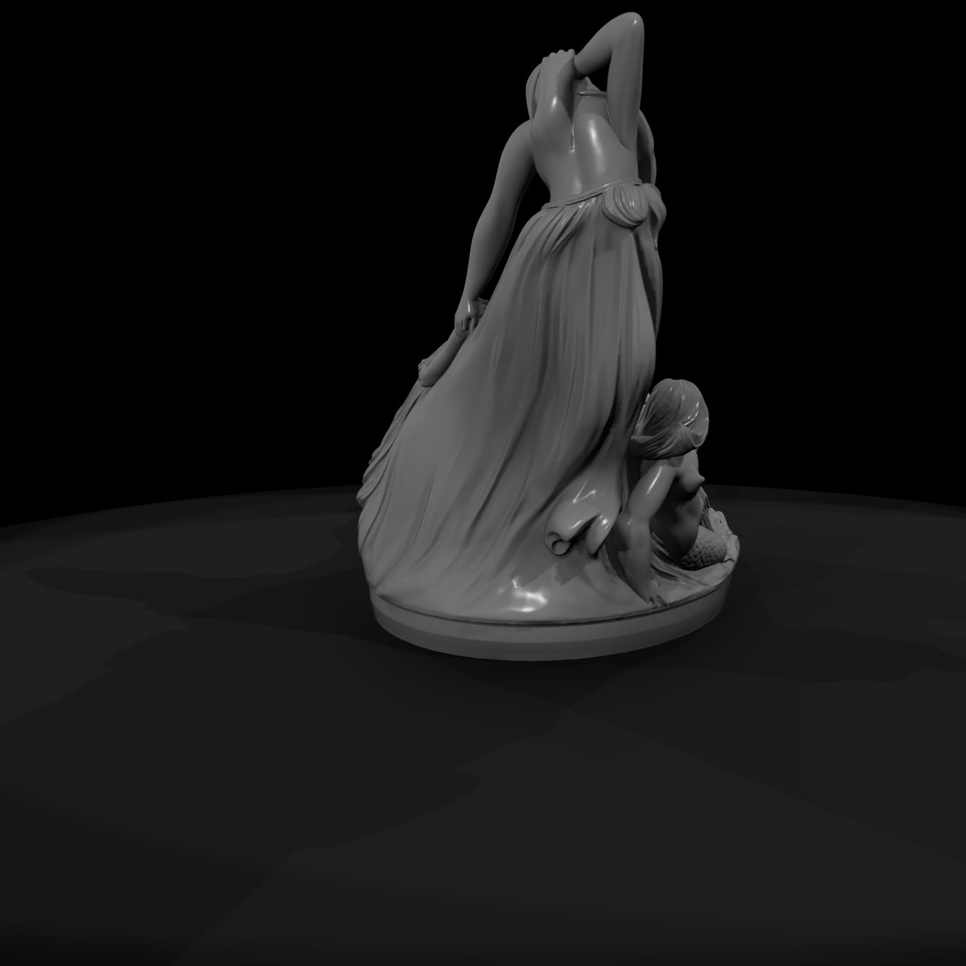 Art Nouveau Mermaid Decorative Tray for Dioramas