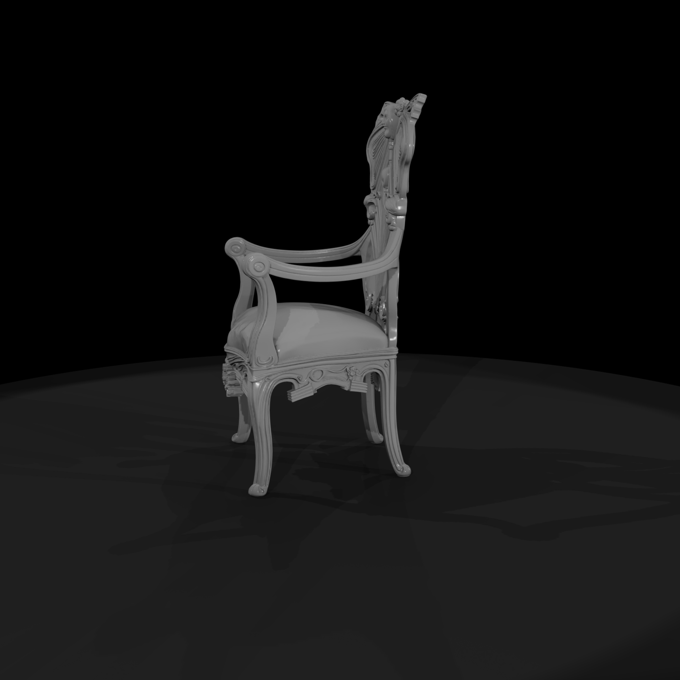 Art Nouveau Ornate Armchair - HO 1:87