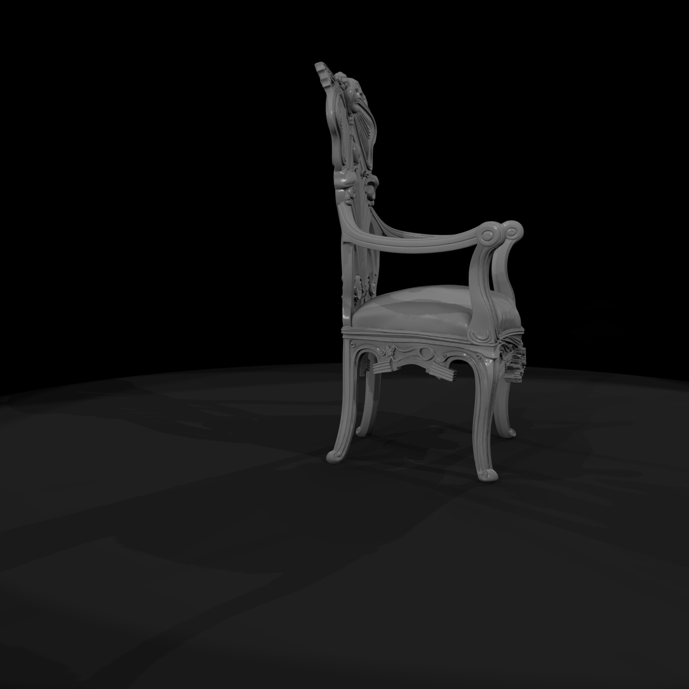 Art Nouveau Ornate Armchair - HO 1:87