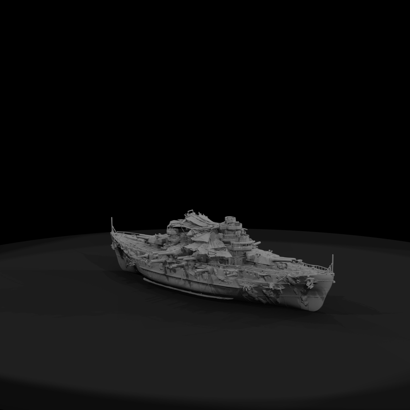 Barnacle Covered Battleship Wreck