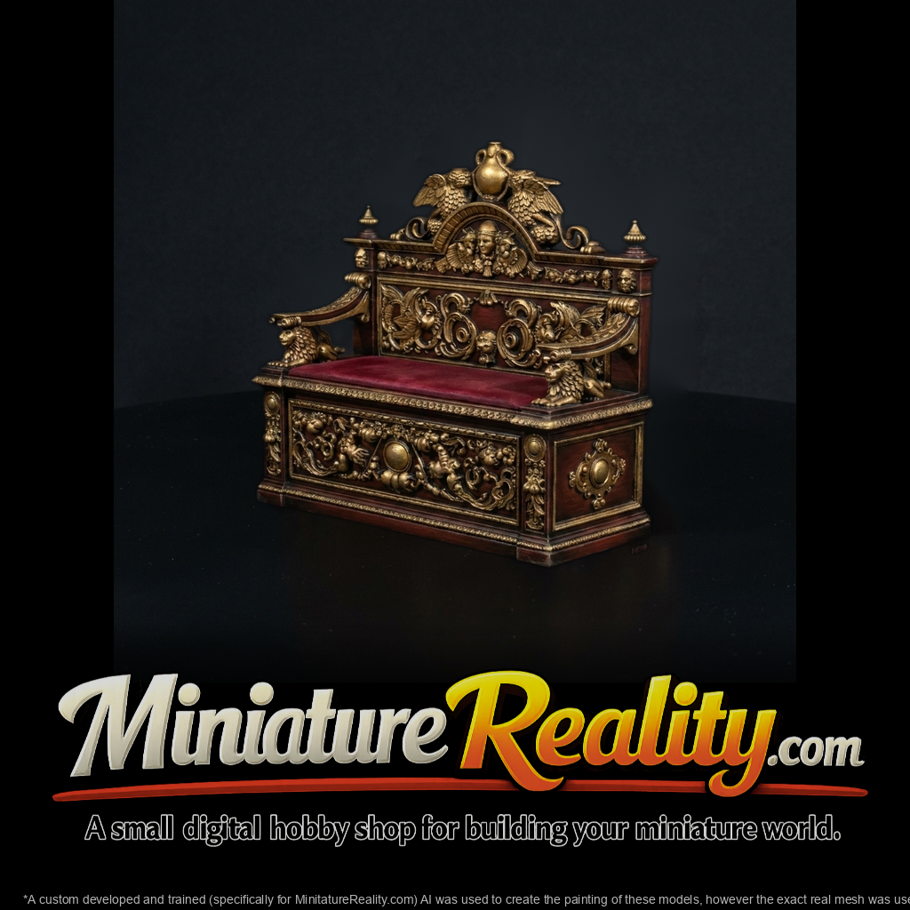 Baroque Carved Royal Bench