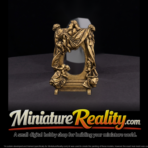 Baroque Cherub Mirror Frame Ornate Rococo Draped