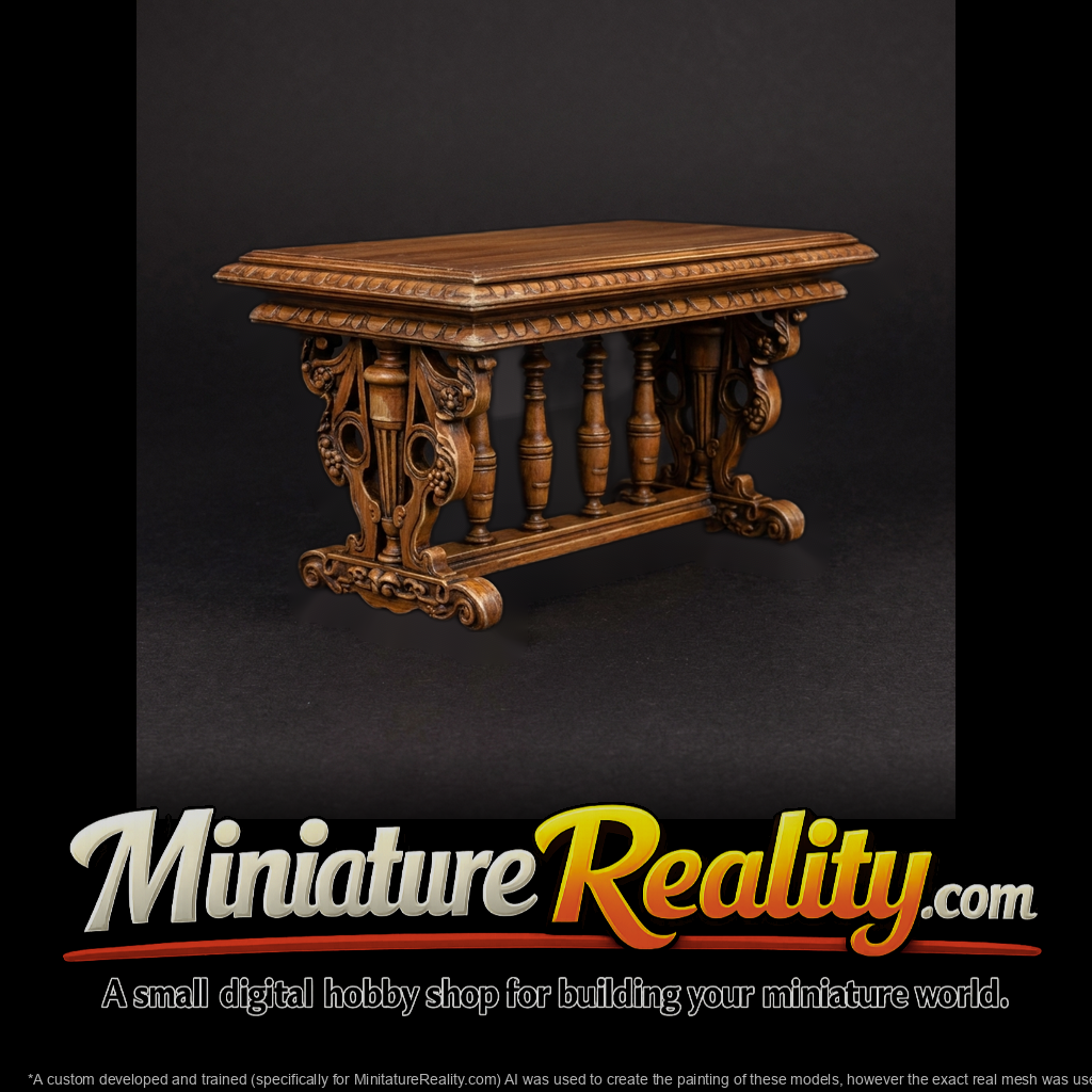 Baroque carved console table