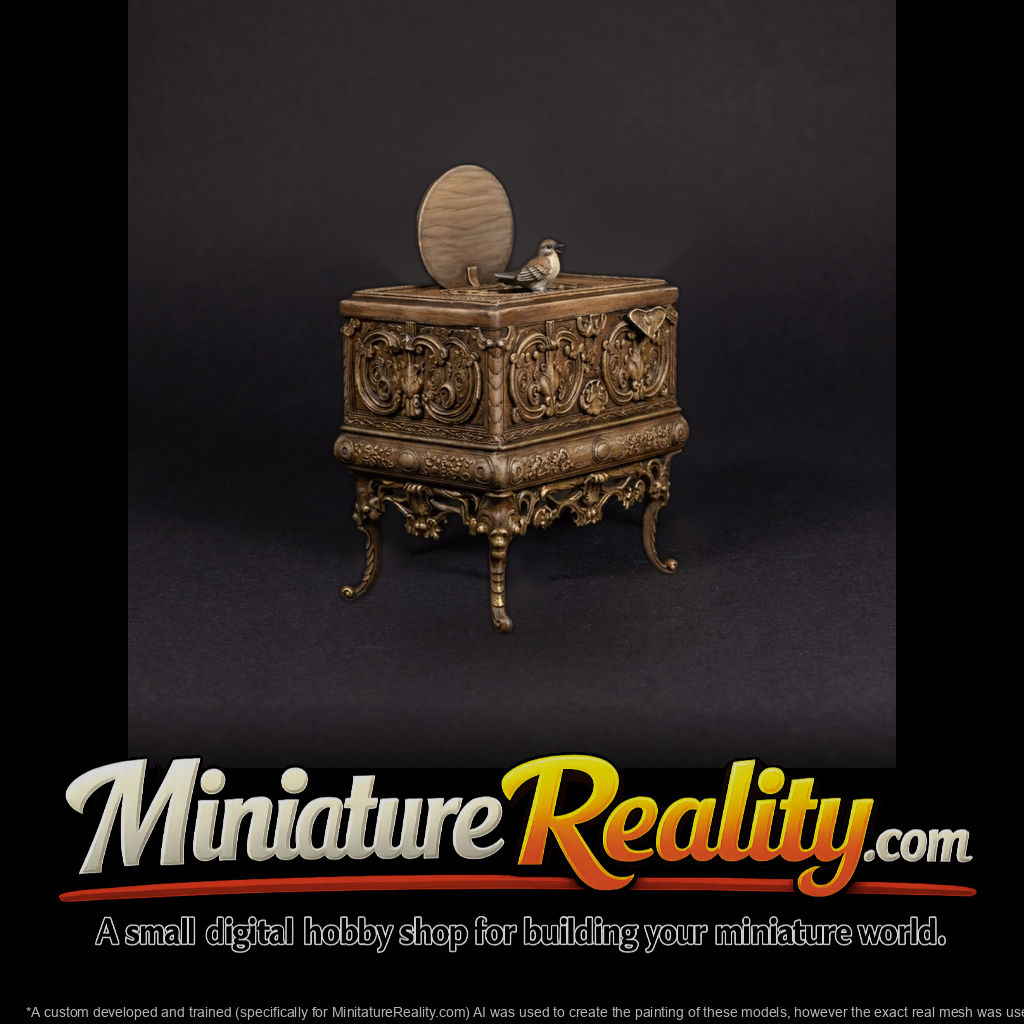 Baroque singing bird jewelry box — decorative