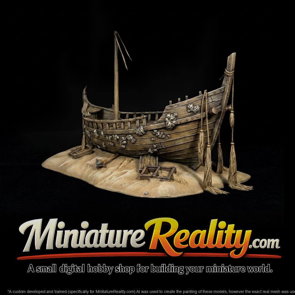 Beached Wooden Shipwreck