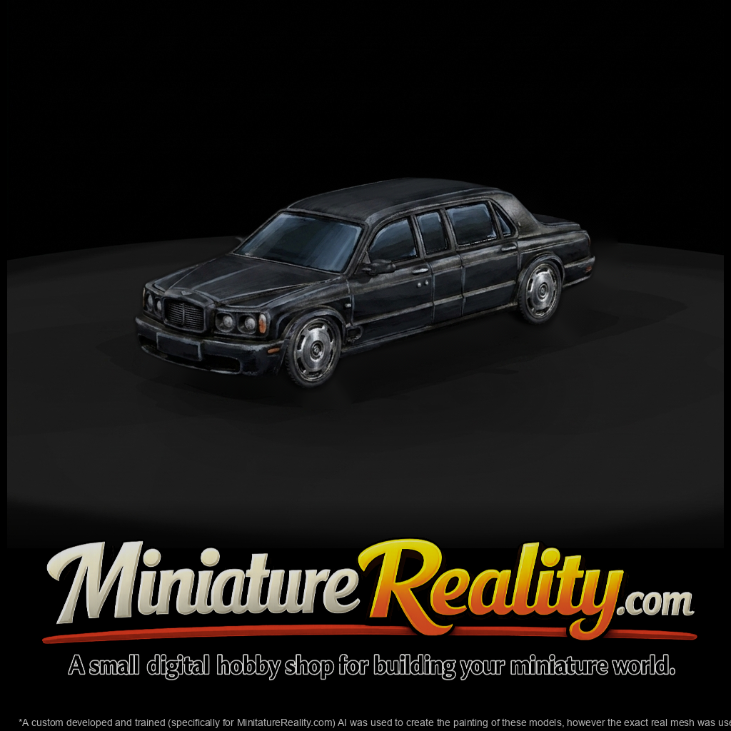 Bentley-style Stretch Limousine — HO 1:87 Diorama Vehicle Sh