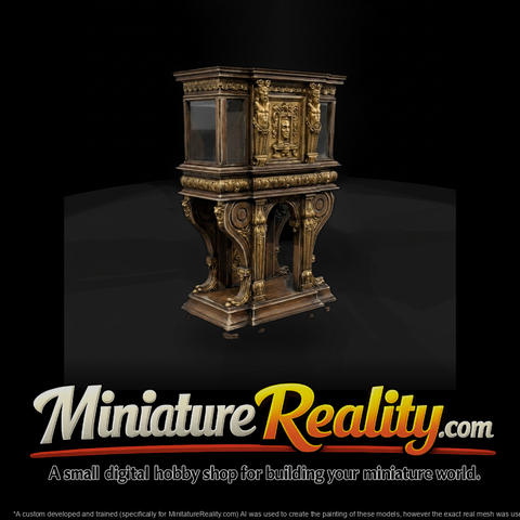 Carved Renaissance Display Cabinet