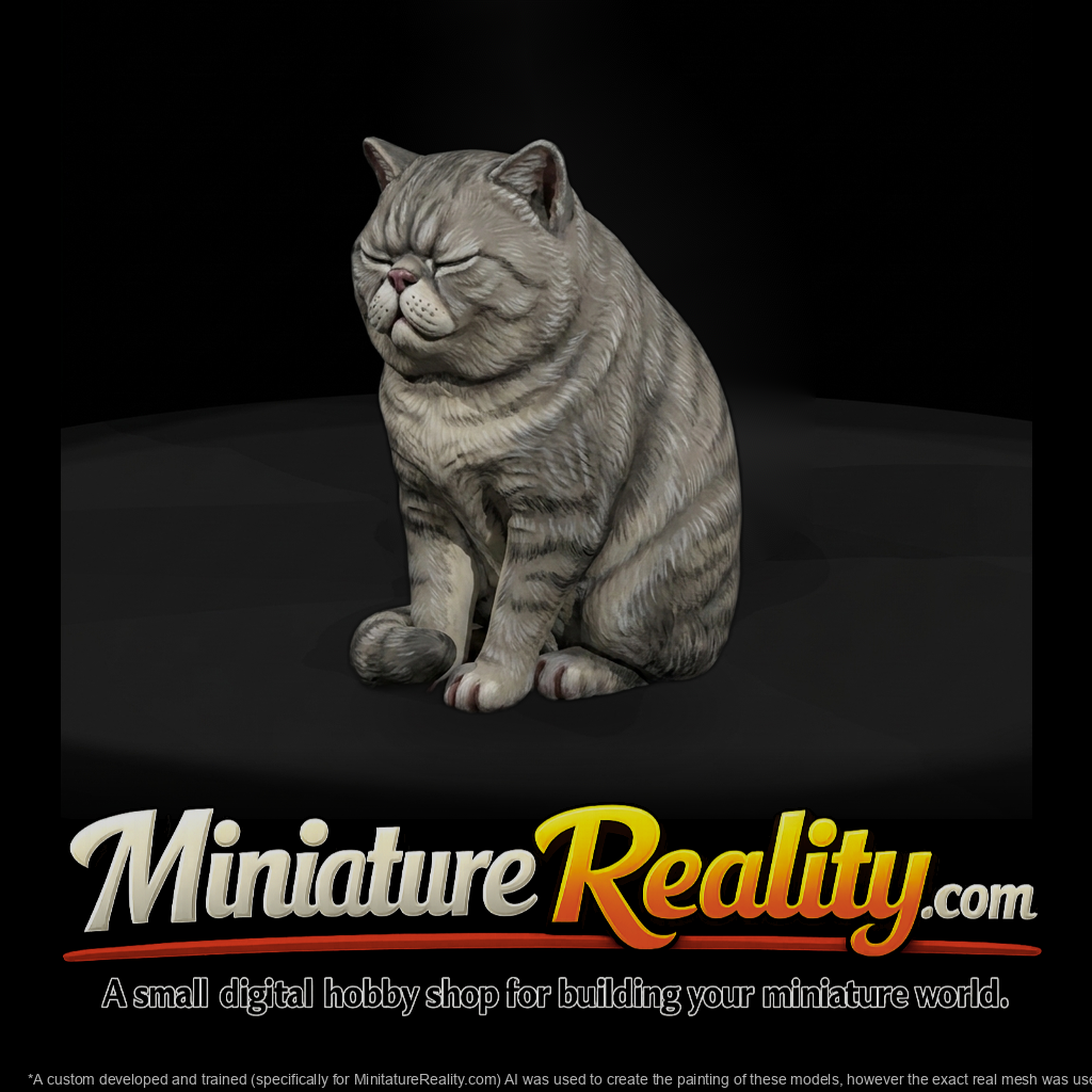 Chonky British Shorthair Cat Figurine