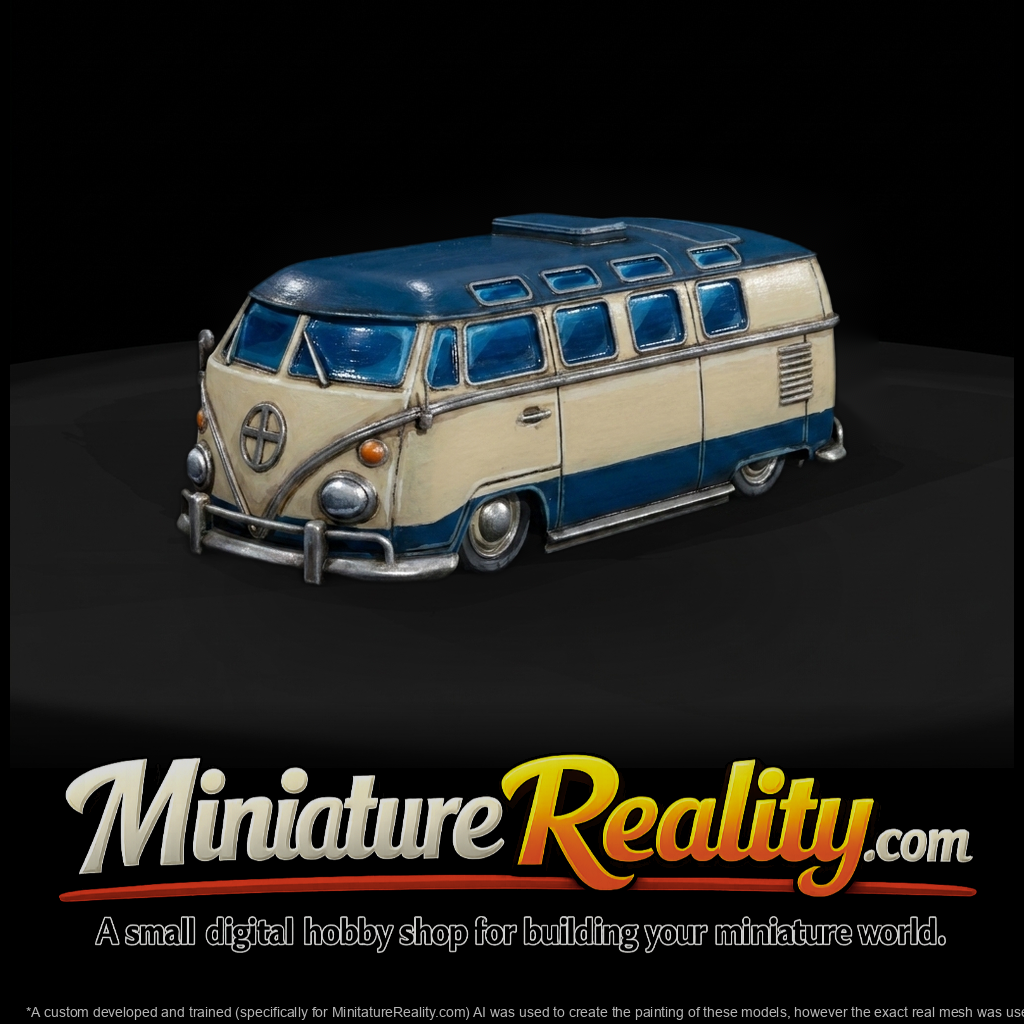 Classic Camper Van (HO 1:87) Diorama Model