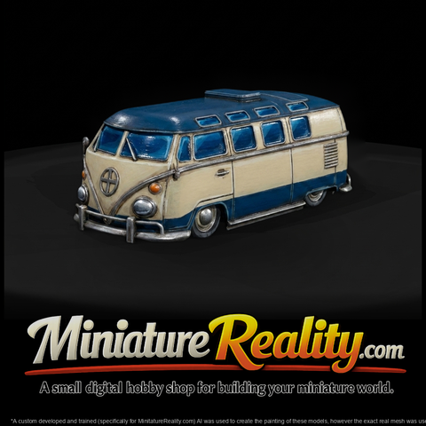 Classic Camper Van (HO 1:87) Diorama Model
