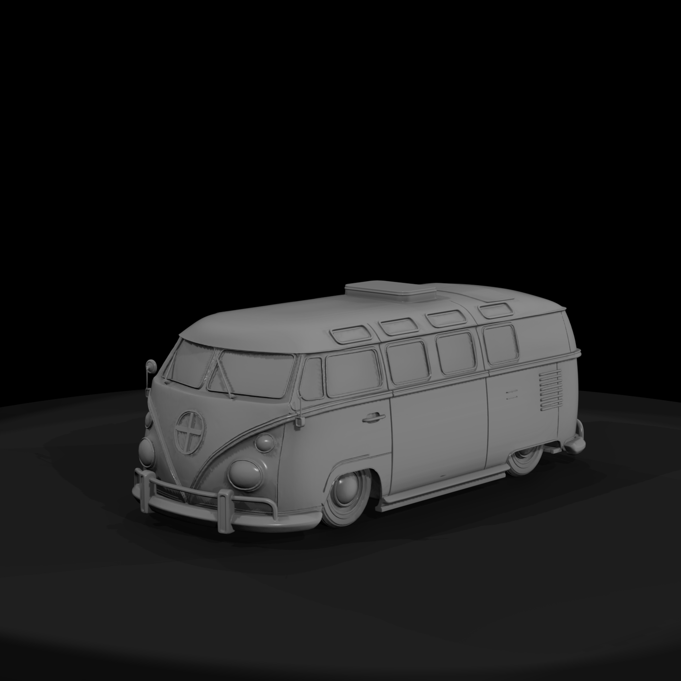 Classic Camper Van (HO 1:87) Diorama Model