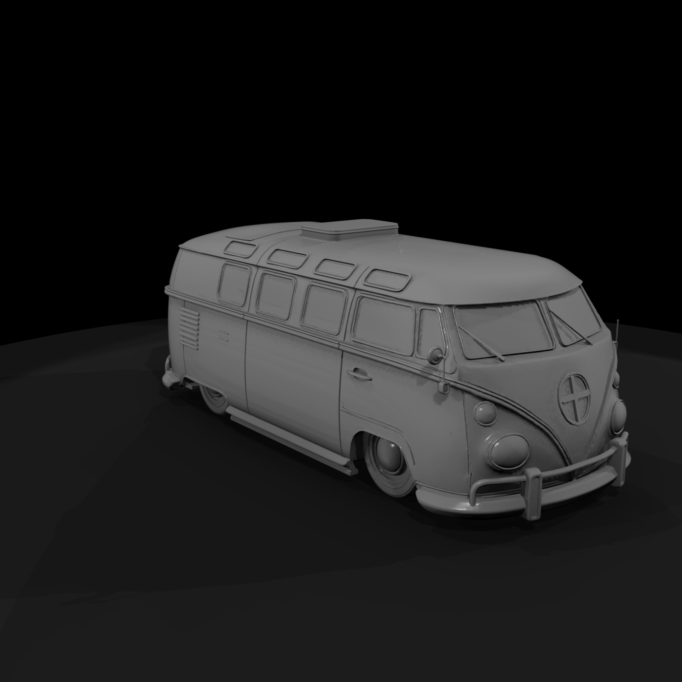 Classic Camper Van (HO 1:87) Diorama Model