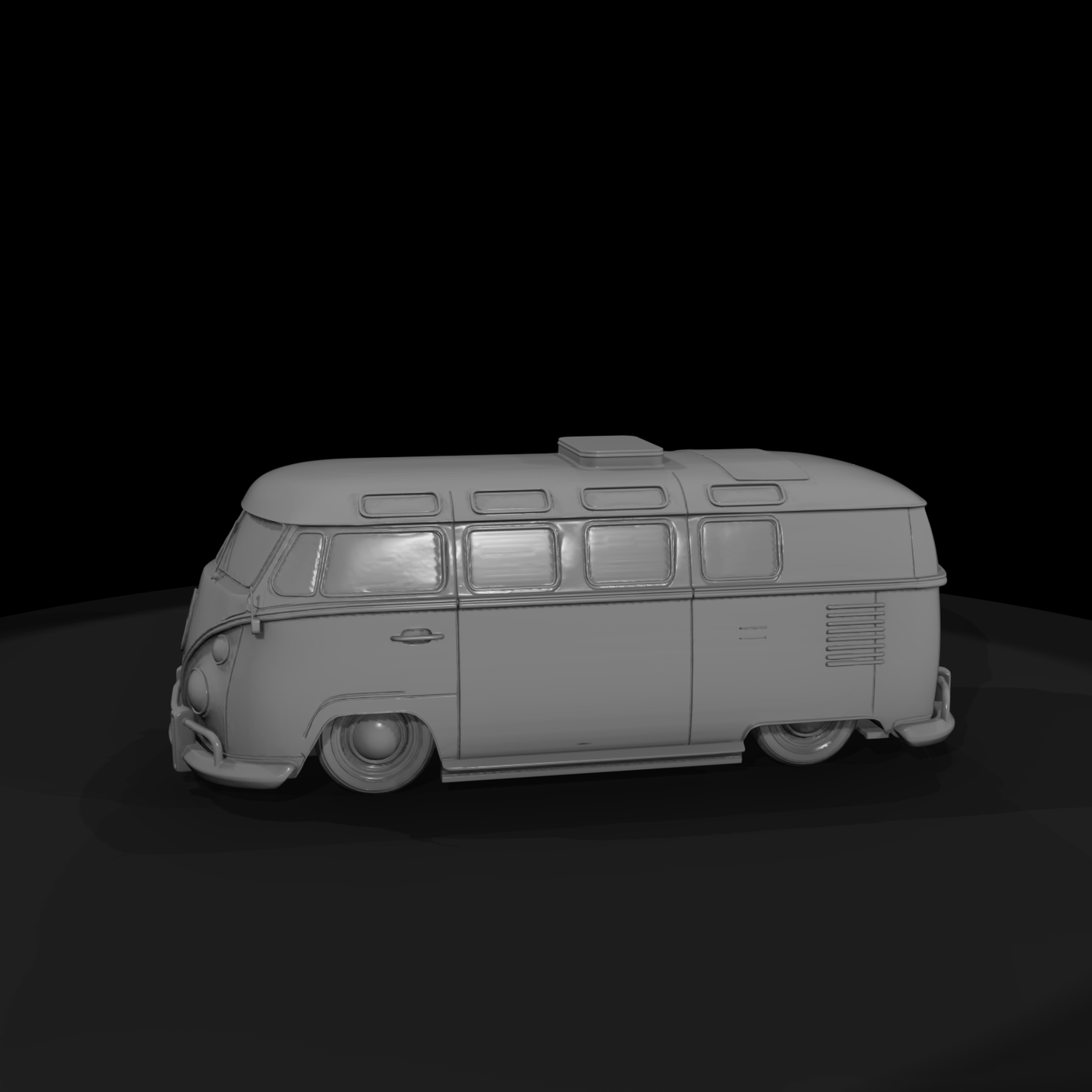 Classic Camper Van (HO 1:87) Diorama Model
