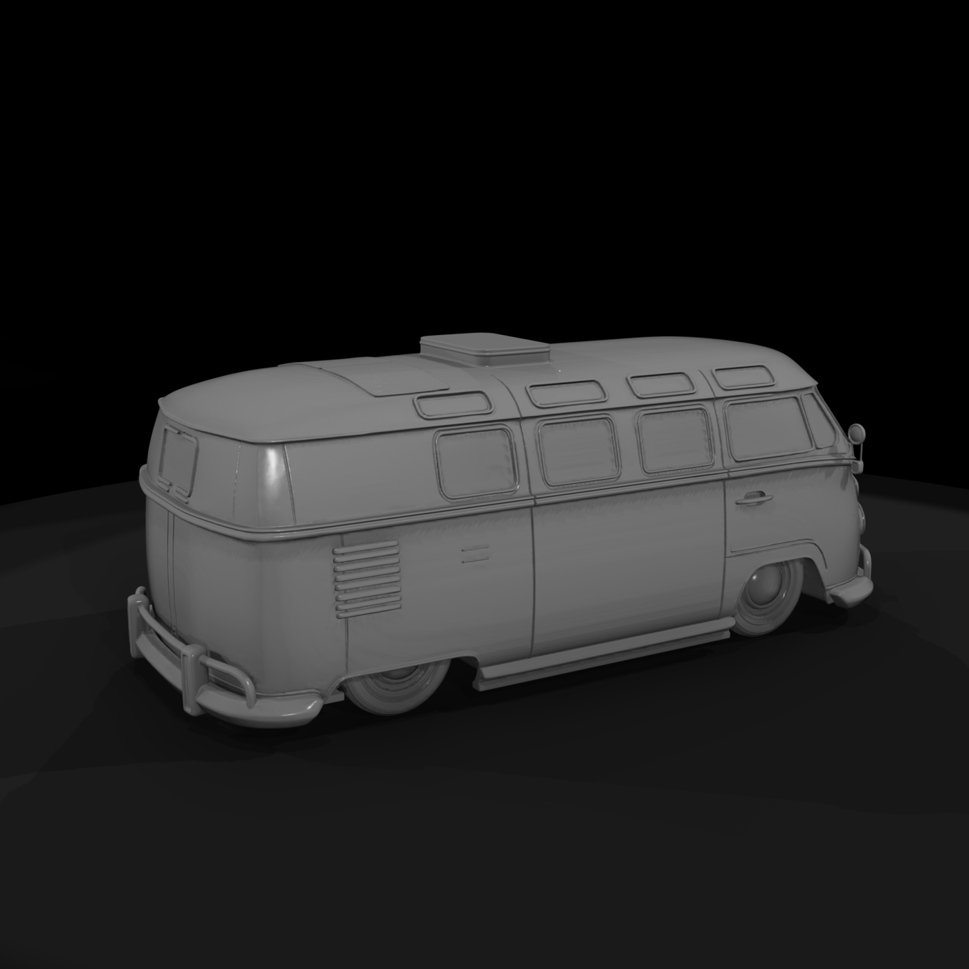 Classic Camper Van (HO 1:87) Diorama Model
