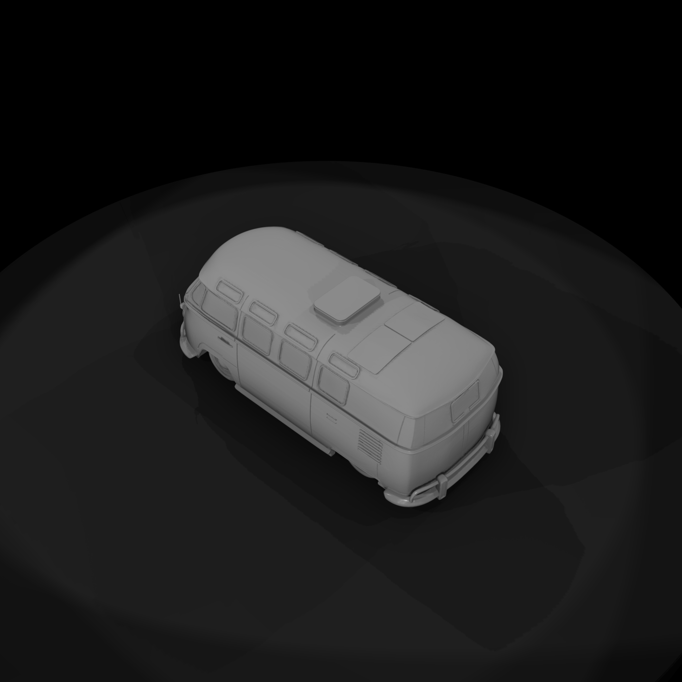 Classic Camper Van (HO 1:87) Diorama Model