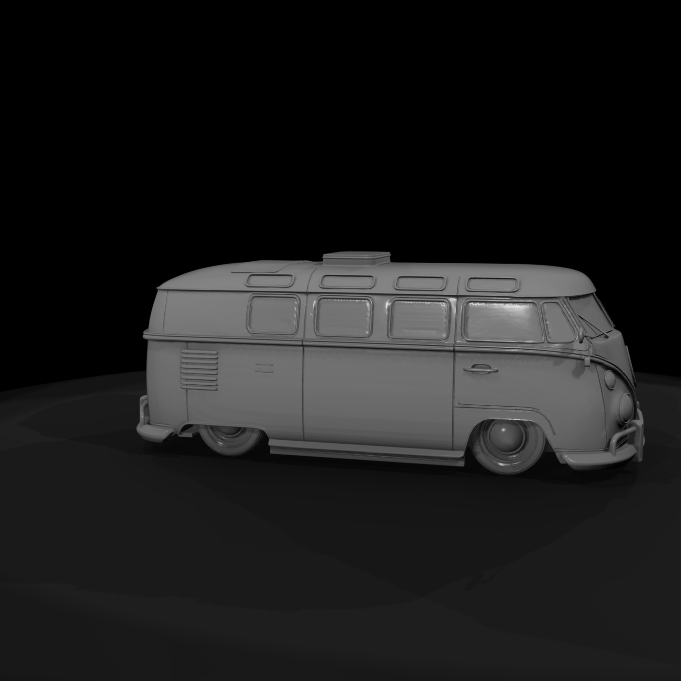 Classic Camper Van (HO 1:87) Diorama Model