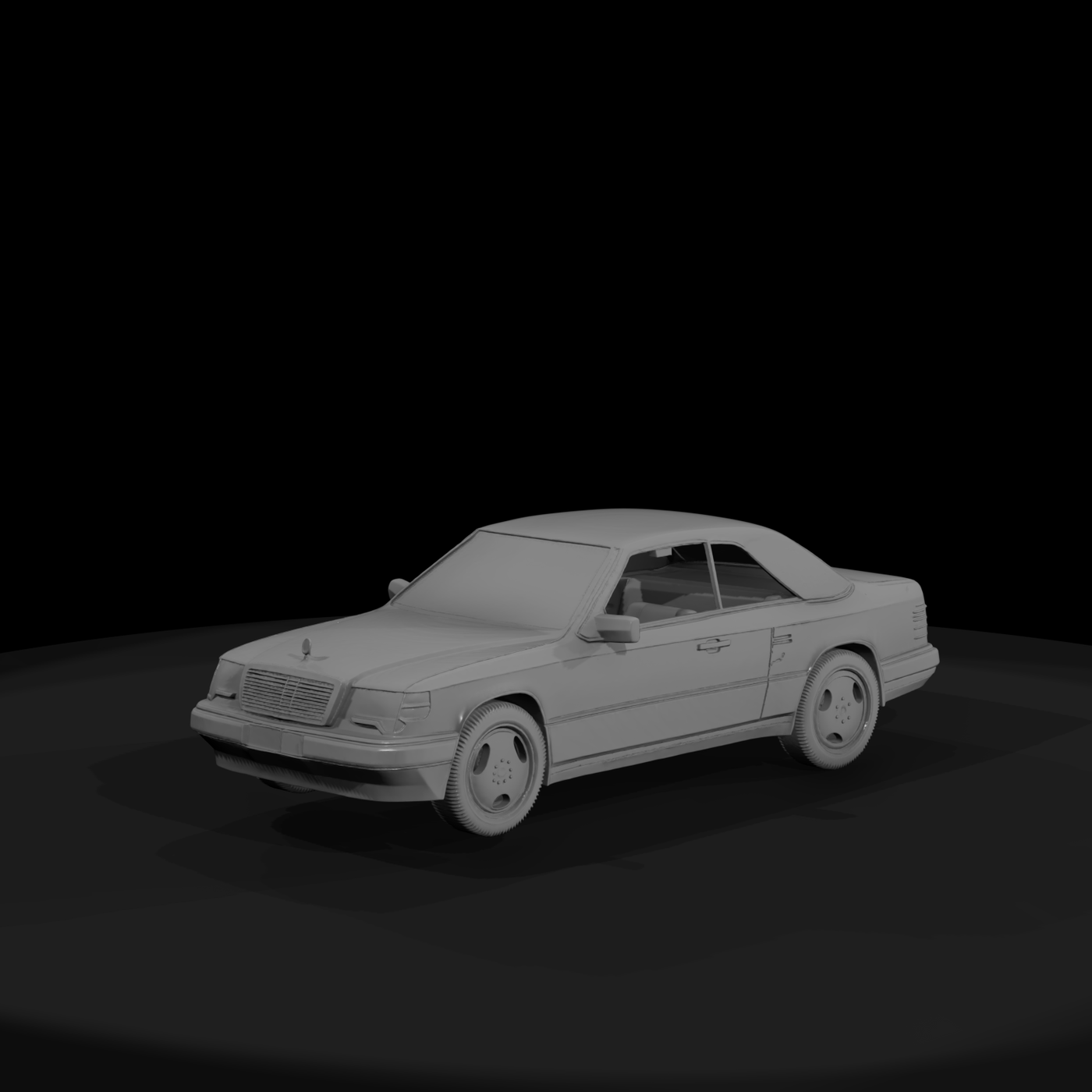 Classic Mercedes-Style Convertible for Dioramas