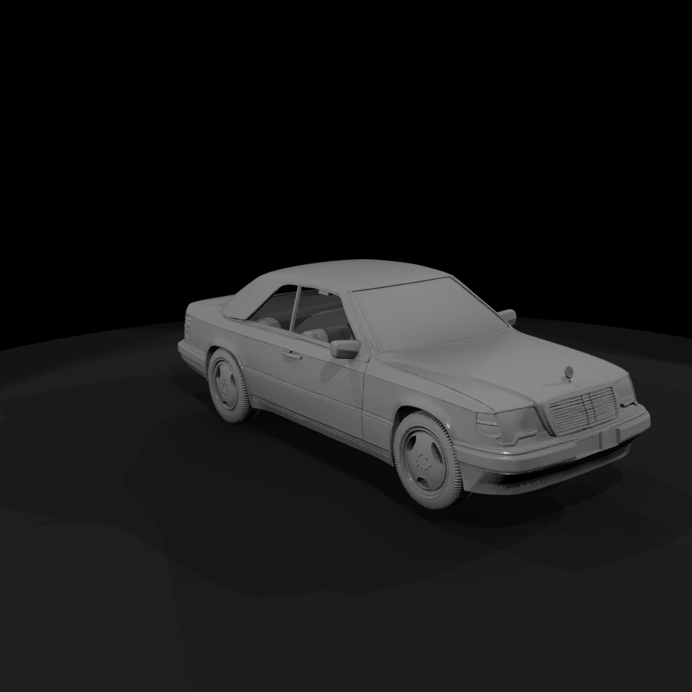 Classic Mercedes-Style Convertible for Dioramas