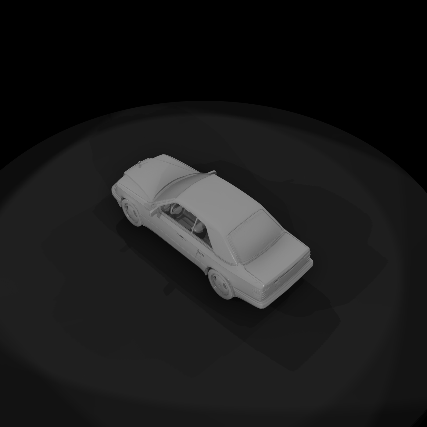 Classic Mercedes-Style Convertible for Dioramas