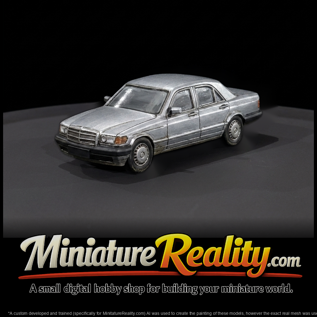 Classic Mercedes-Style Sedan for HO Dioramas & Model Railroa