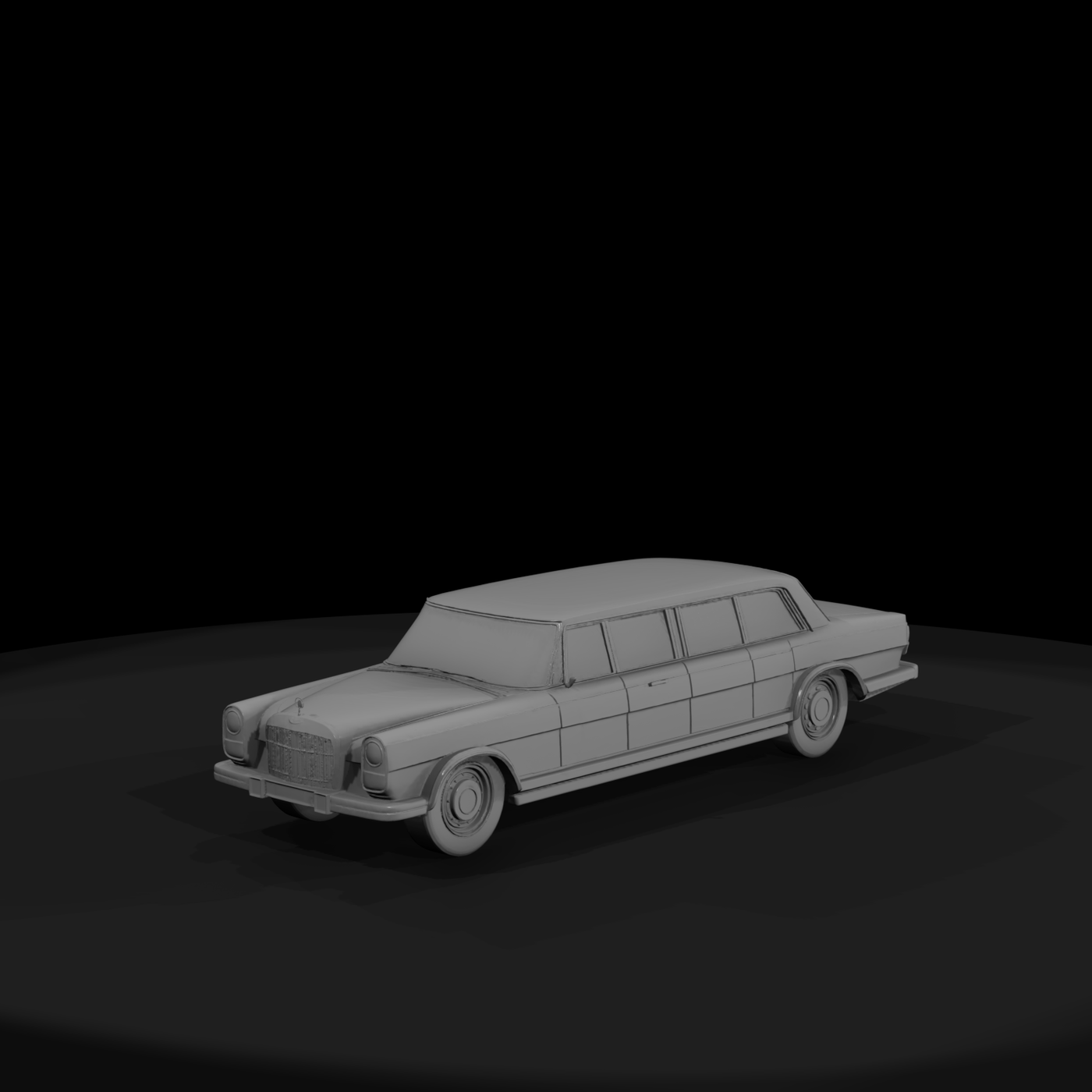 Classic Mercedes Limousine Model for HO 1:87 Dioramas