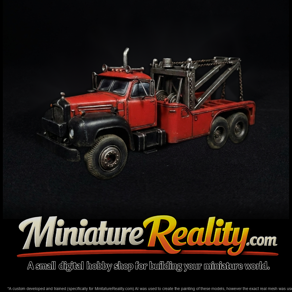 Classic Tow Truck Wrecker for HO Scale Dioramas