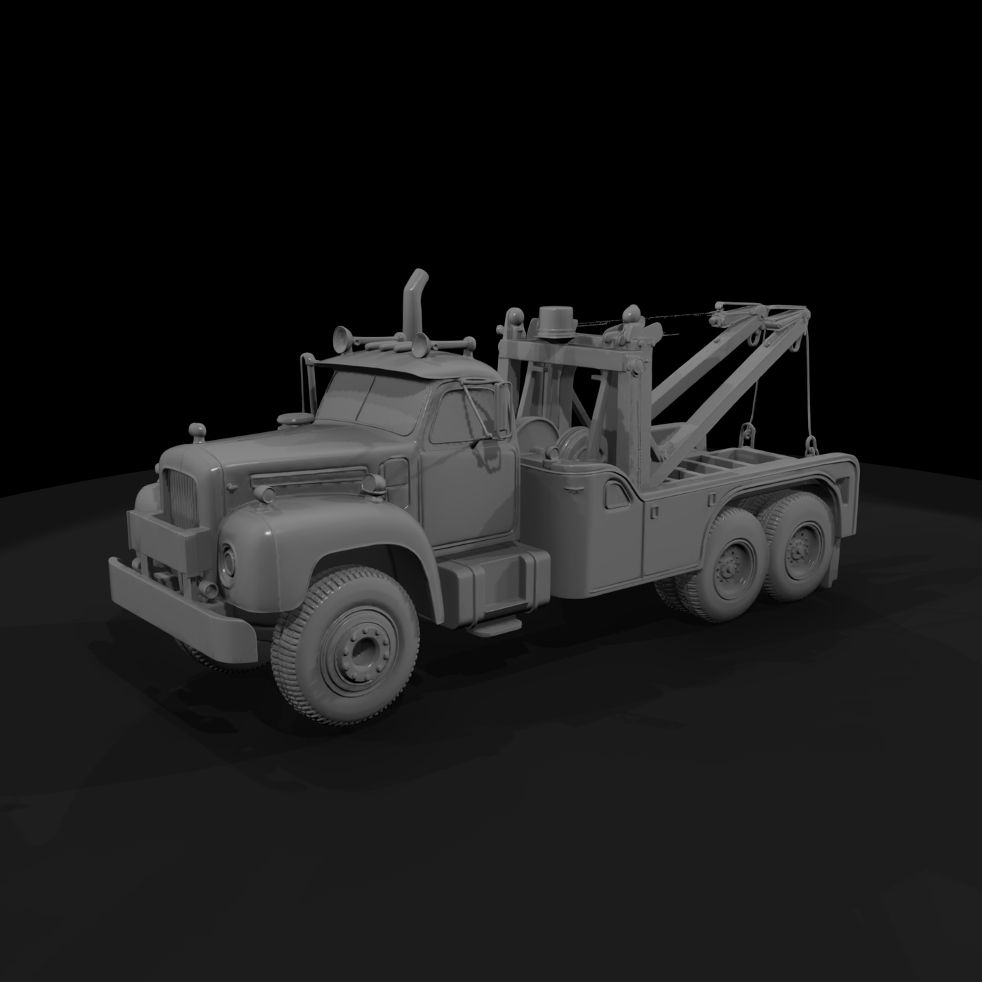 Classic Tow Truck Wrecker for HO Scale Dioramas