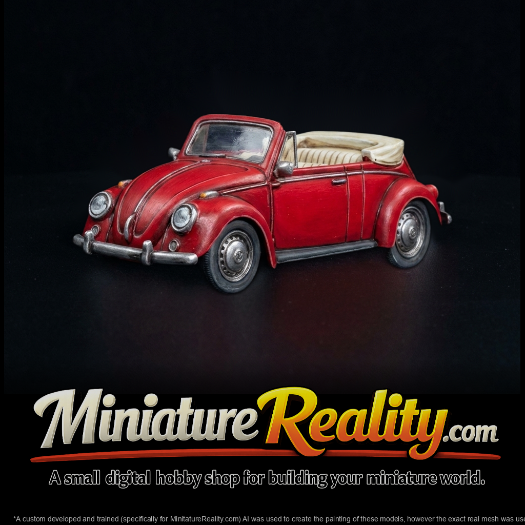 Classic Volkswagen Beetle — HO 1:87 diorama car