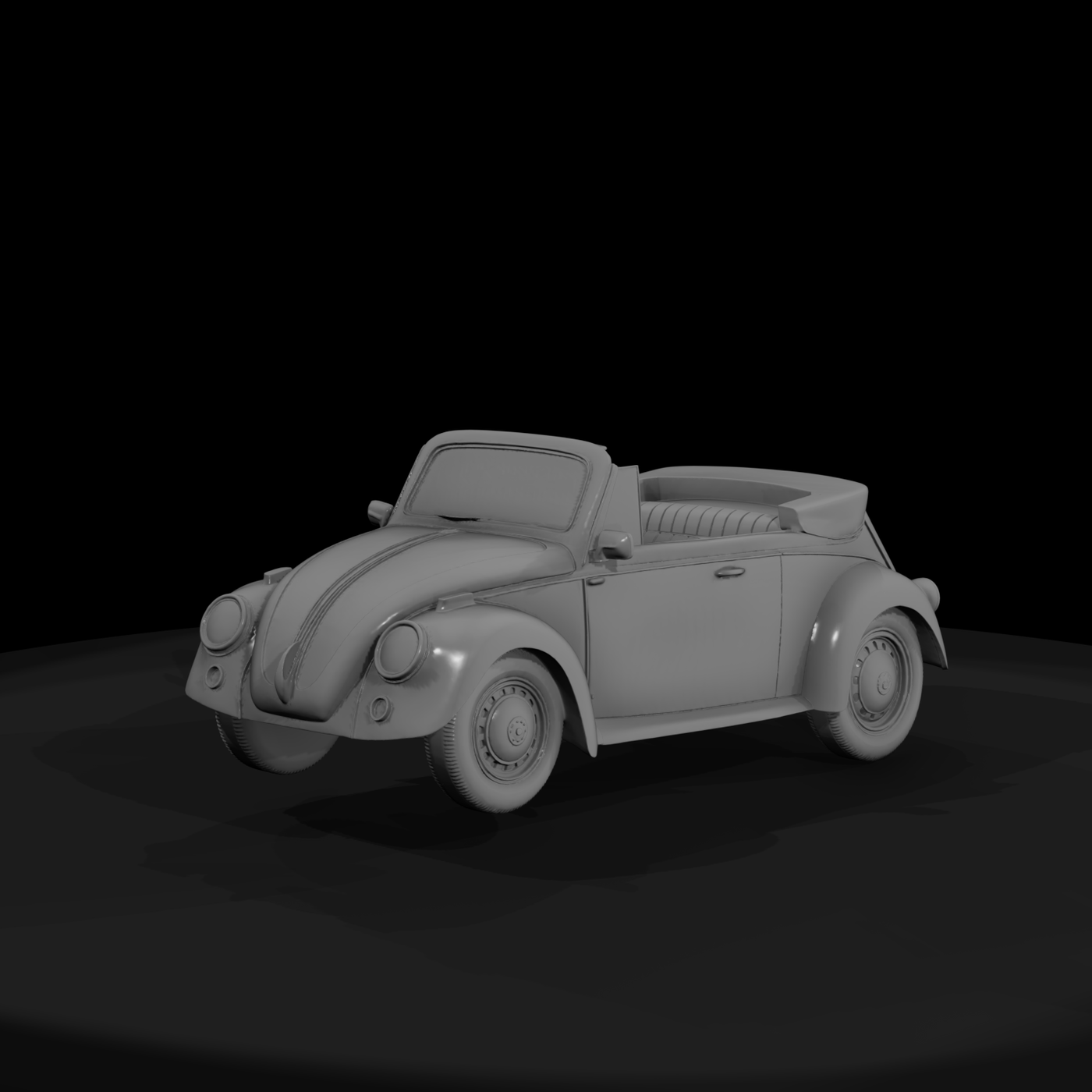 Classic Volkswagen Beetle — HO 1:87 diorama car