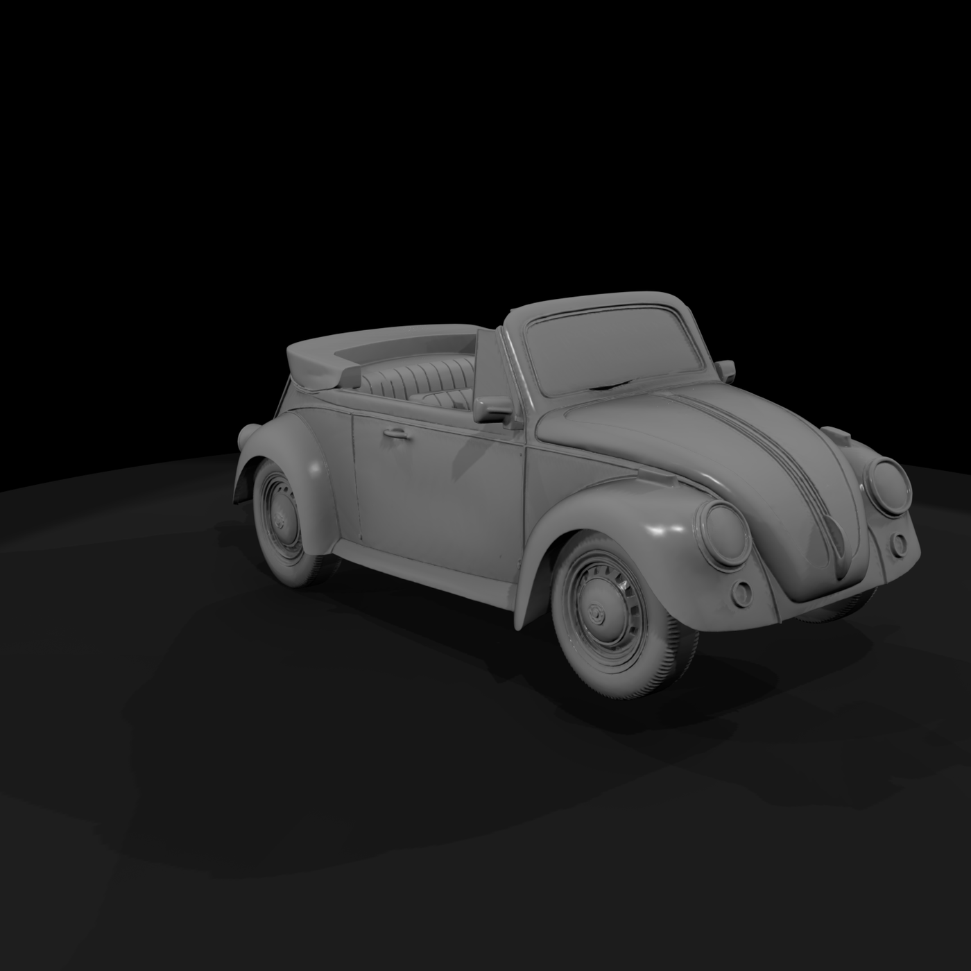 Classic Volkswagen Beetle — HO 1:87 diorama car