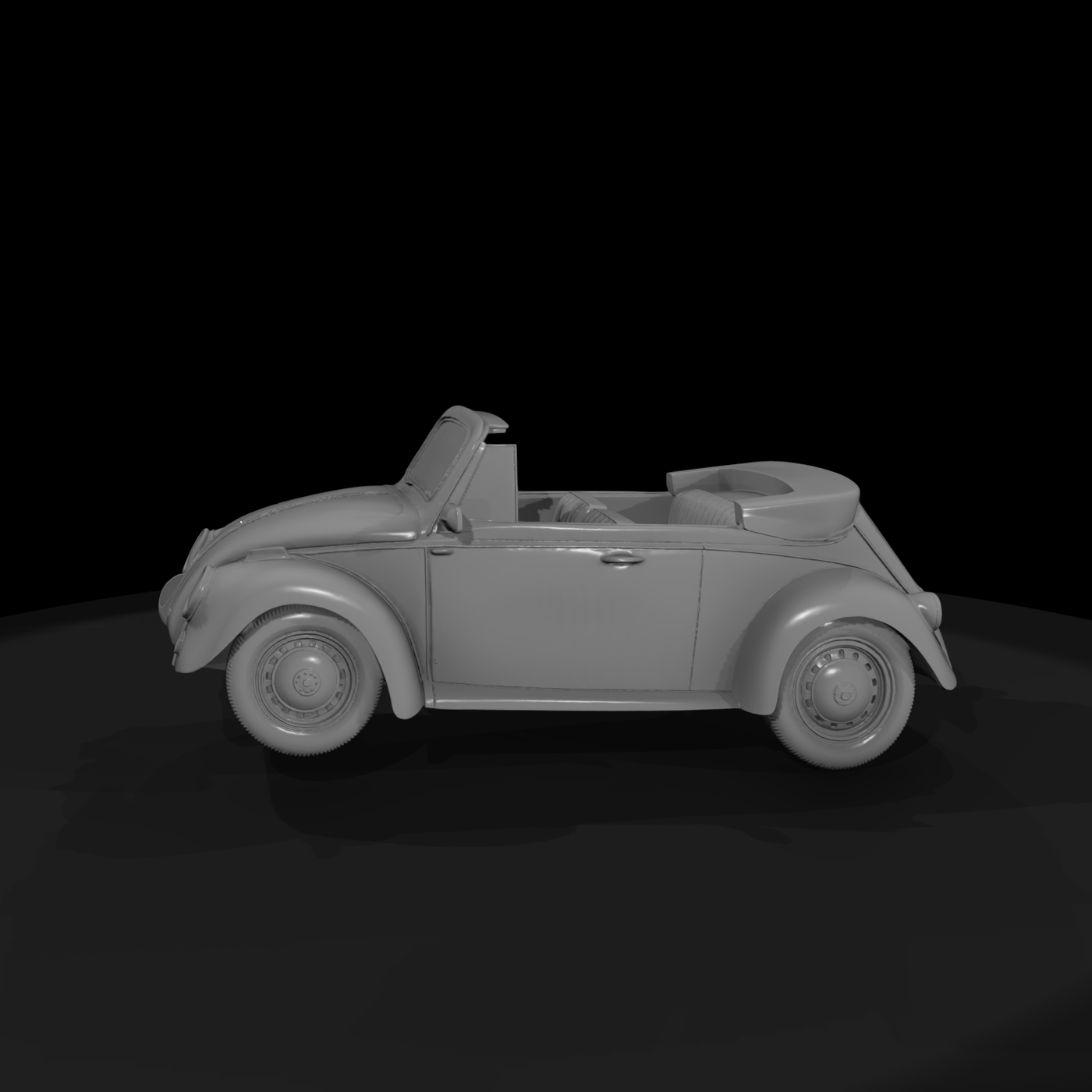 Classic Volkswagen Beetle — HO 1:87 diorama car