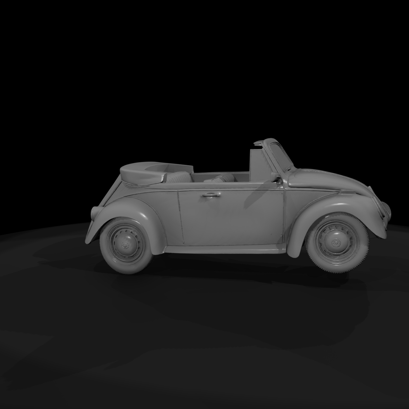 Classic Volkswagen Beetle — HO 1:87 diorama car