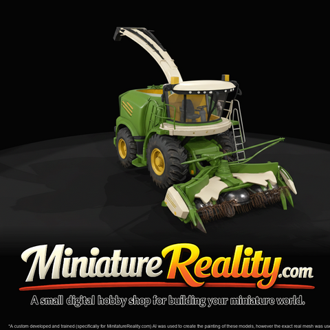 Combine Harvester Yellow Green
