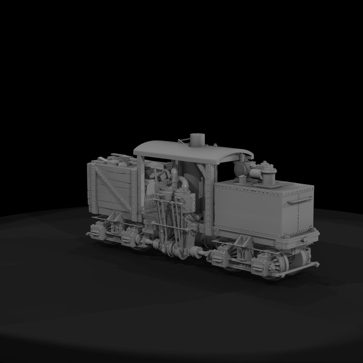Compact Early Steam Locomotive