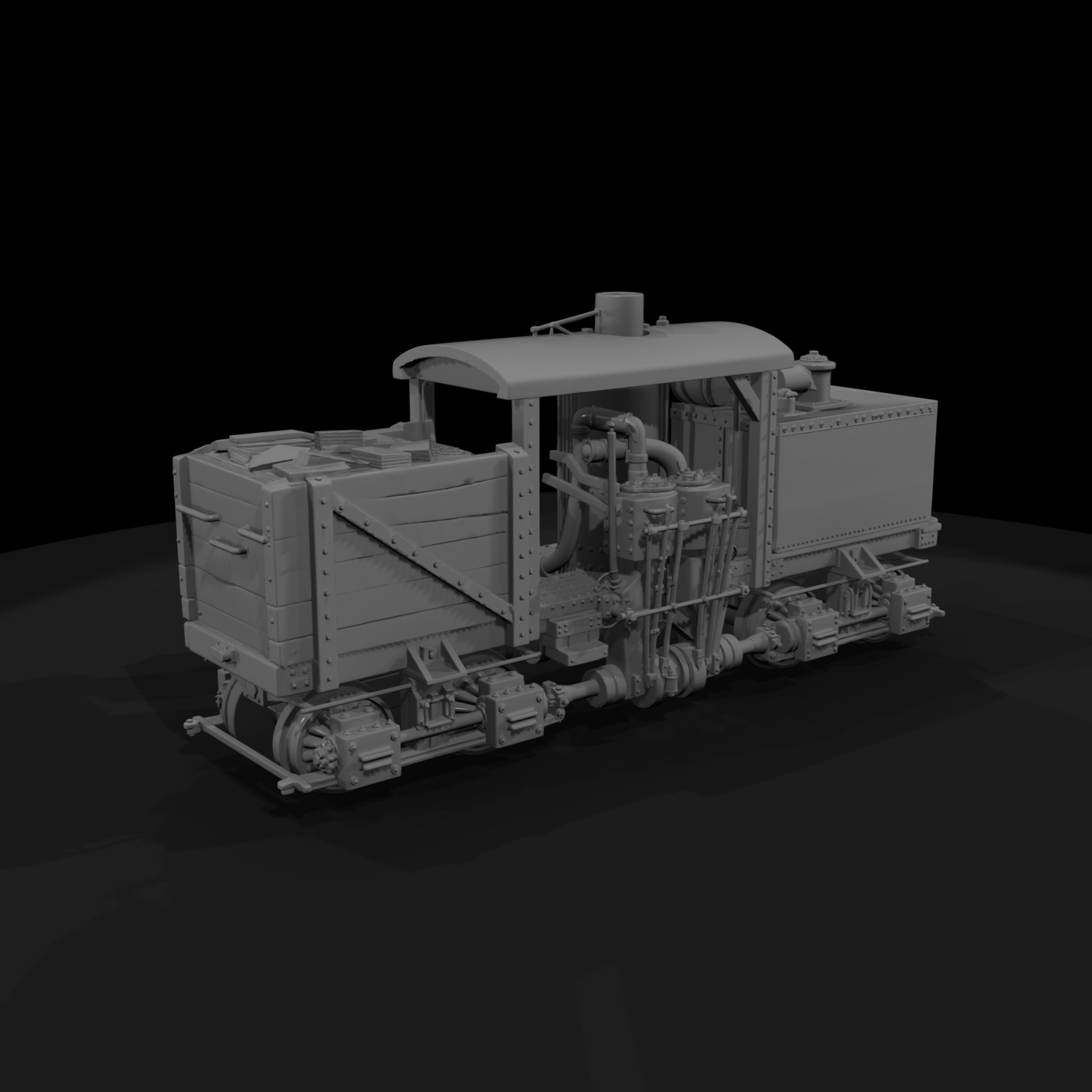Compact Early Steam Locomotive