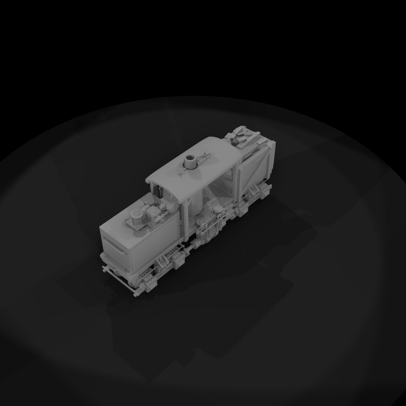 Compact Early Steam Locomotive