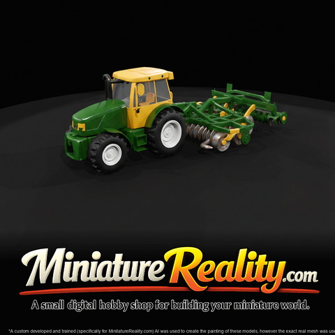 Compact Tractor With Folding Harrow (2010s)
