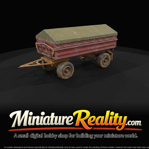 Covered Green Farm Trailer