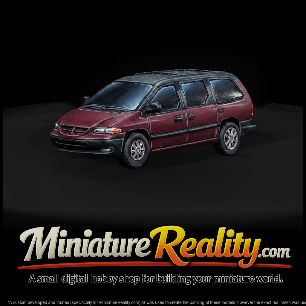Dodge-style Minivan for HO Dioramas & Model Railroads