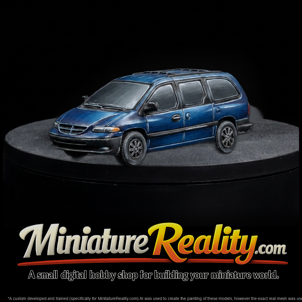 Dodge-style Minivan for Dioramas and Railroad Layout